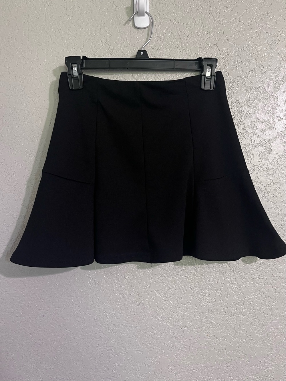 Ambiance Apparel Skater-Style Mini Skirt Black Size Small